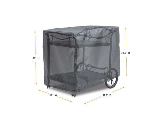 Shield - Tea Cart Cover - 37.5'' W x 26'' D x 32''/33.5'' H - Mercury - COV-MOT
