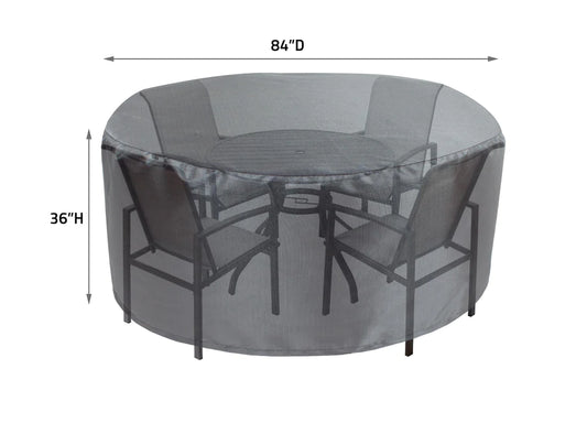 Shield -  Round/Square Table Chair Cover 48" - DIA84'"x36'" - Mercury - COV-M551