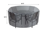 Shield -  Round/Square Table Chair Cover 48" - DIA84'"x36'" - Mercury - COV-M551