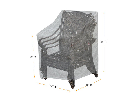 Shield - Chair Cover Medium - 32"W x 28"D x 21''/34"H Platinum - COV-PC21
