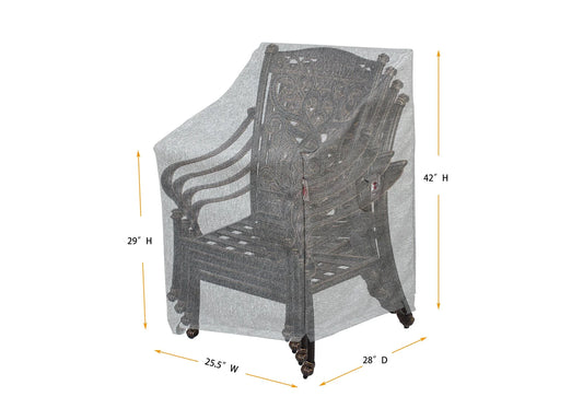 Shield - Chair Cover Small - 25.5"W x 28"D x 29''/42"H Platinum - COV-PC11