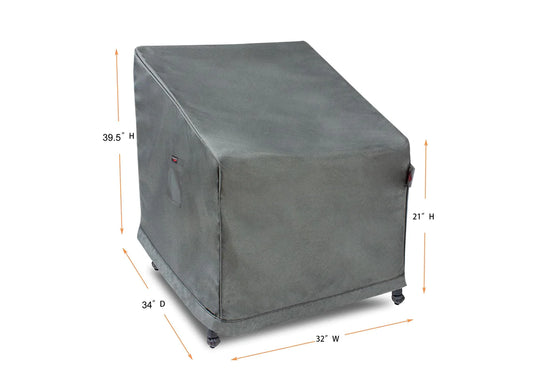 Shield - Accent Table Cover Titanium Square - 25''Wx25'Dx18.5''H - COV-TTA24