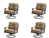 Darlee - Nassau Patio Swivel Rocker Club Chair with Cushions (Set of 4) - DL603-3-4