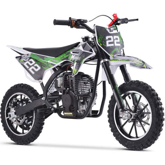 MotoTec - Demon 40cc 4-Stroke Kids Gas Dirt Bike Green | MT-DB-50cc-Demon_Green