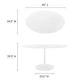 Modway - Lippa 60" Oval Wood Top Dining Table - EEI-1121