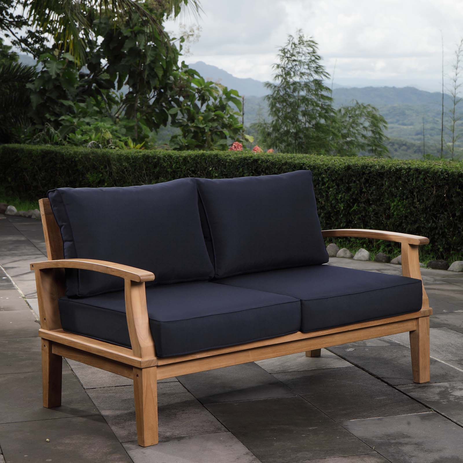 Modway - Marina Outdoor Patio Teak Loveseat - EEI-1144
