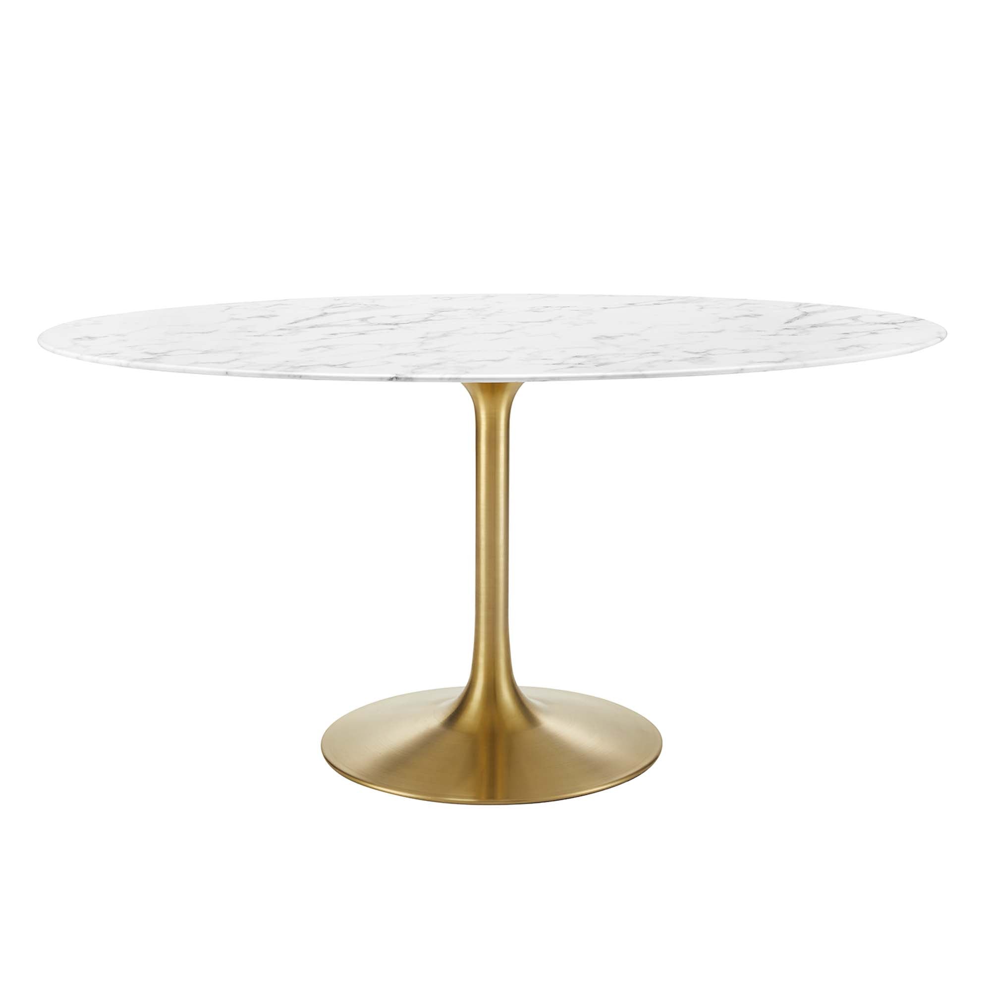 Modway - Lippa 60" Oval Artificial Marble Dining Table - EEI-1135