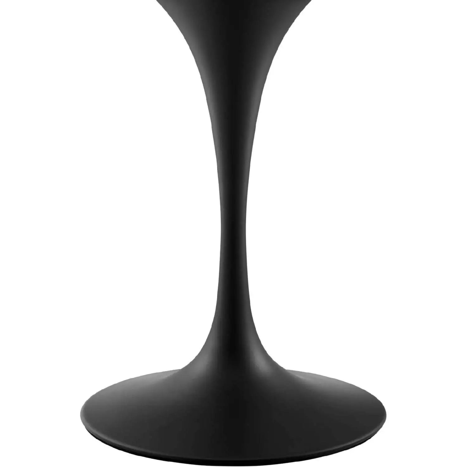 Modway - Lippa 48" Oval Dining Table in White Wood & Black Metal