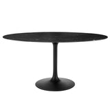 Modway - Lippa 60" Oval Artificial Marble Dining Table - EEI-1135