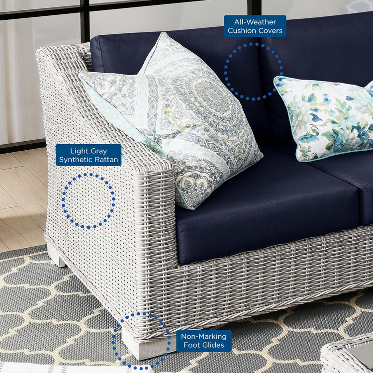 Modway - Conway 5-Piece Outdoor Patio Wicker Rattan Furniture Set