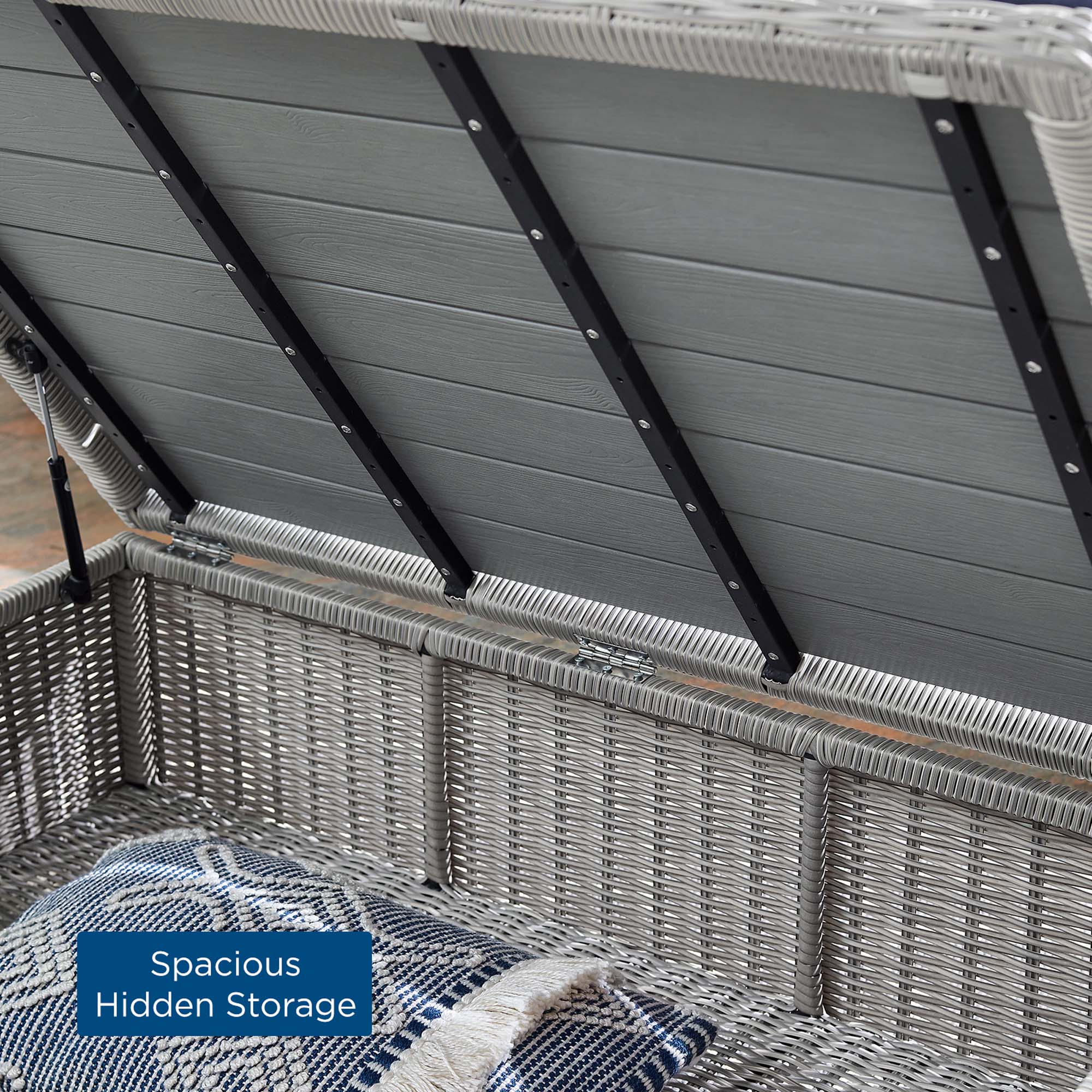 Modway - Conway 5-Piece Outdoor Patio Wicker Rattan Furniture Set