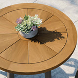 Modway - Meadow Outdoor Patio Teak Wood Dining Table - Natural Taupe EEI-5312-NAT-TAU
