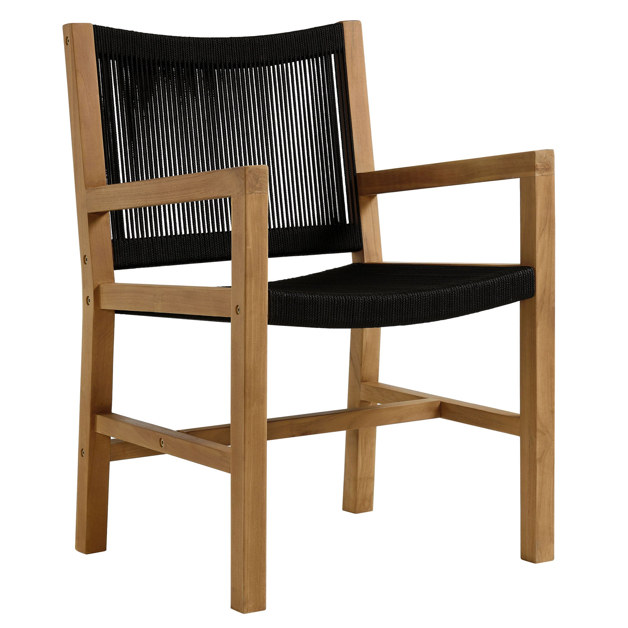 Modway - Vienna 3-Piece Outdoor Patio Teak and Rope Dining Set with Armchairs - EEI-6940