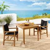 Modway - Vienna 3-Piece Outdoor Patio Teak and Rope Dining Set with Armchairs - EEI-6940