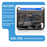Aims Power - 3850 Watt 120 VAC Dual Fuel (Gas&Propane) - GEN3850W120VD
