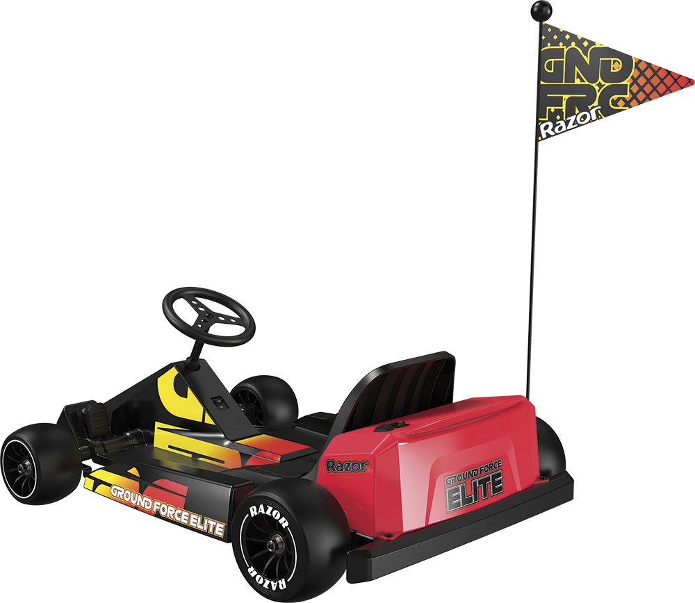 Razor - Ground Force Elite - Black/Red With Up to 14 mph Max Speed - 25143465