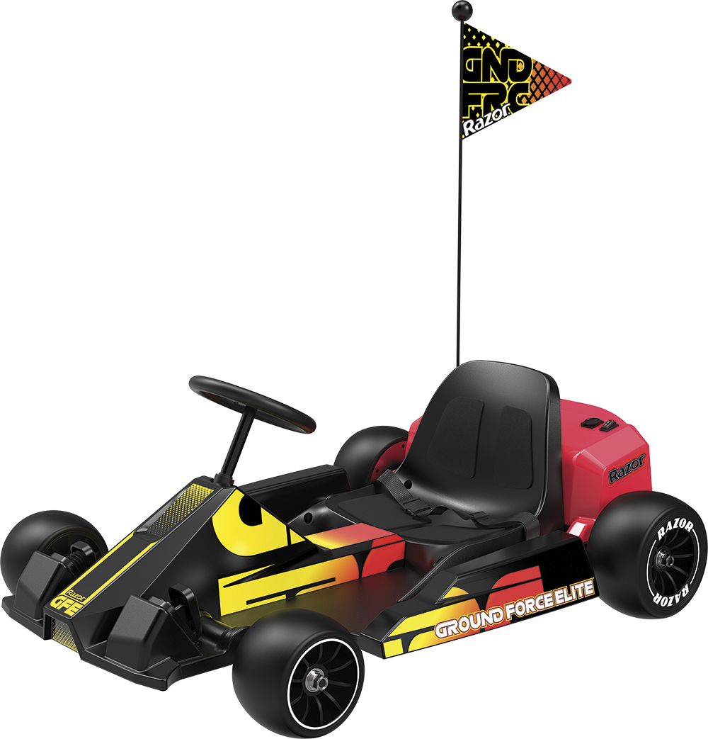 Razor - Ground Force Elite - Black/Red With Up to 14 mph Max Speed - 25143465