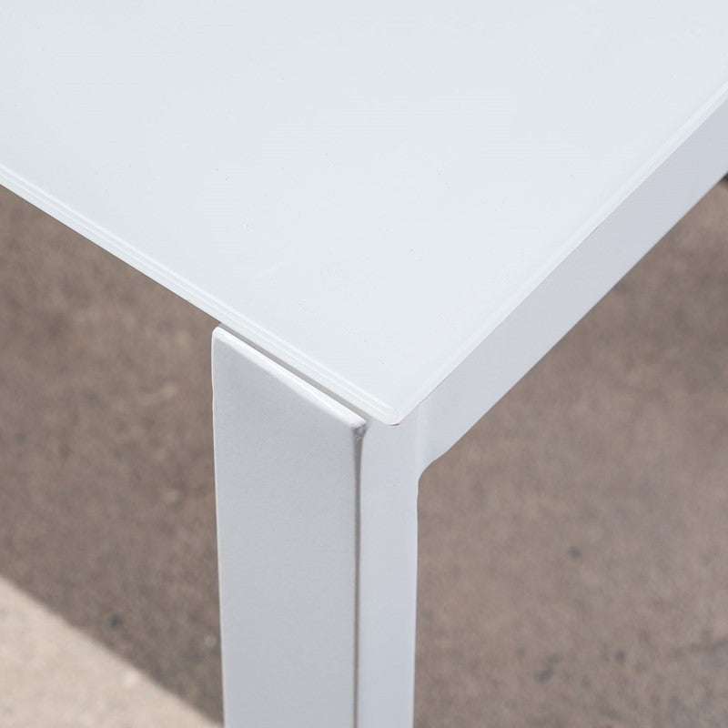 Mod Furniture - Harper Navy/White 4-Piece Aluminum Patio Seating Set | HARP4PC-WN