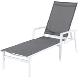 Mod Furniture - Harper Aluminum Outdoor Chaise Lounge in Gray | HARPCHS-W-GRY