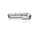 Cane-line - Horizon lounge (2) - HORIZON 2 LIGHT GREY/BLACK