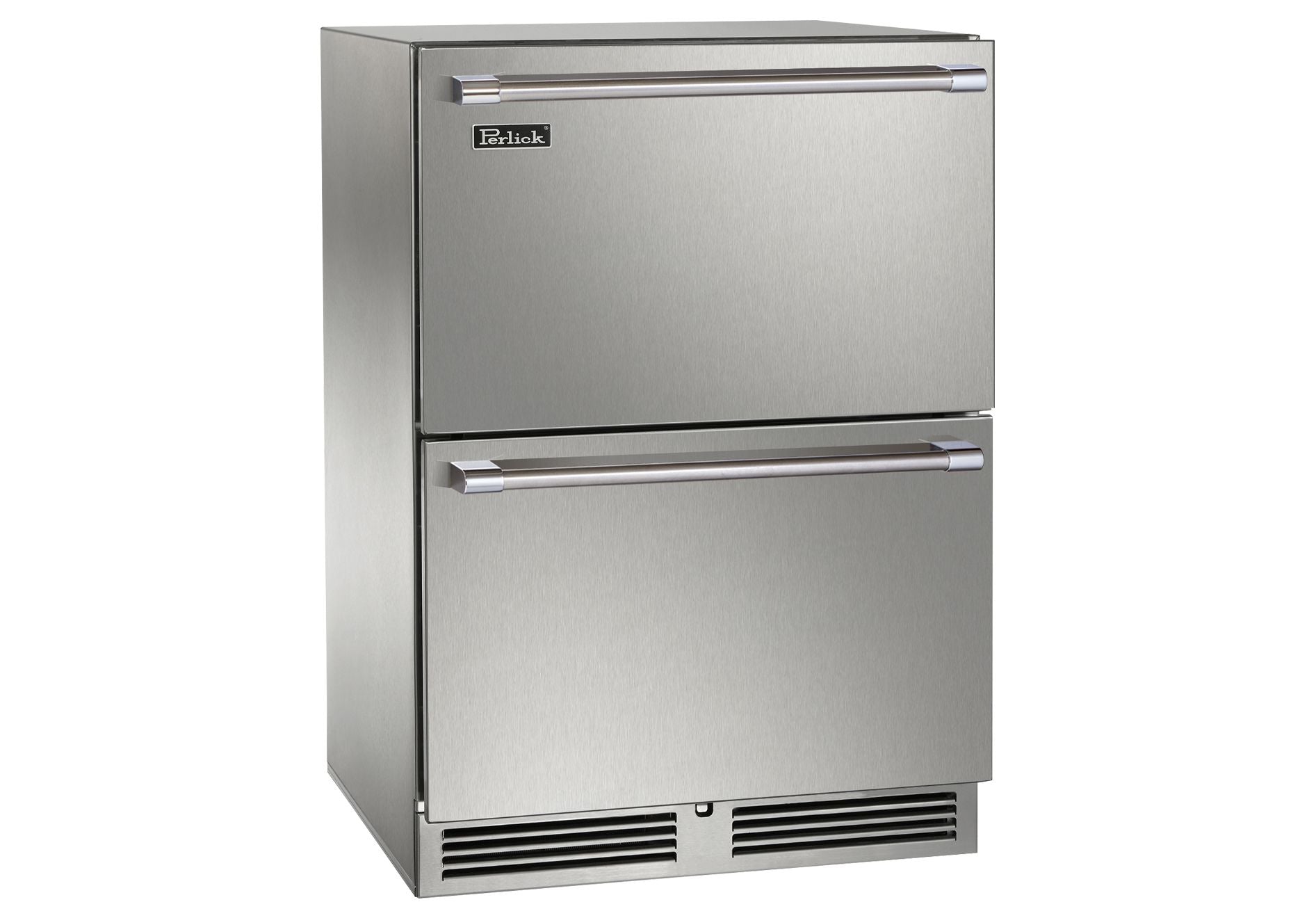 Perlick - 24" Signature Series Marine Grade Dual-Zone Freezer/Refrigerator Drawers, fully integrated panel-ready, with lock - HP24ZM-4