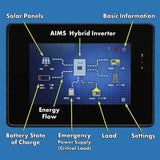 Aims Power - 4600 WATT HYBRID Inverter with 144 VDC 28,800 Watts of Battery - KITHY46BAT