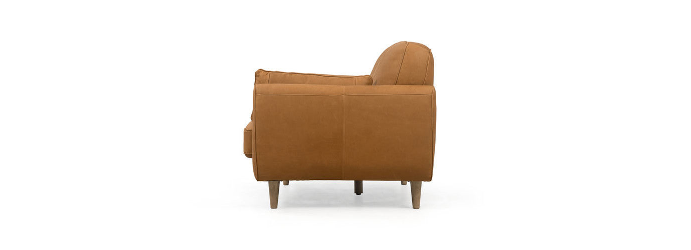RST Brands - McCline 76-inch Leather Shelter Arm Sofa - Hand Tipped Camel | IP-3SOF-CLNE-CAM