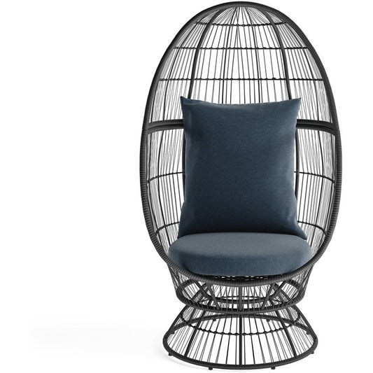 Mod Furniture - Kayla Steel Stationary Egg Chair with Cushion | KAYLAEGG-GRY