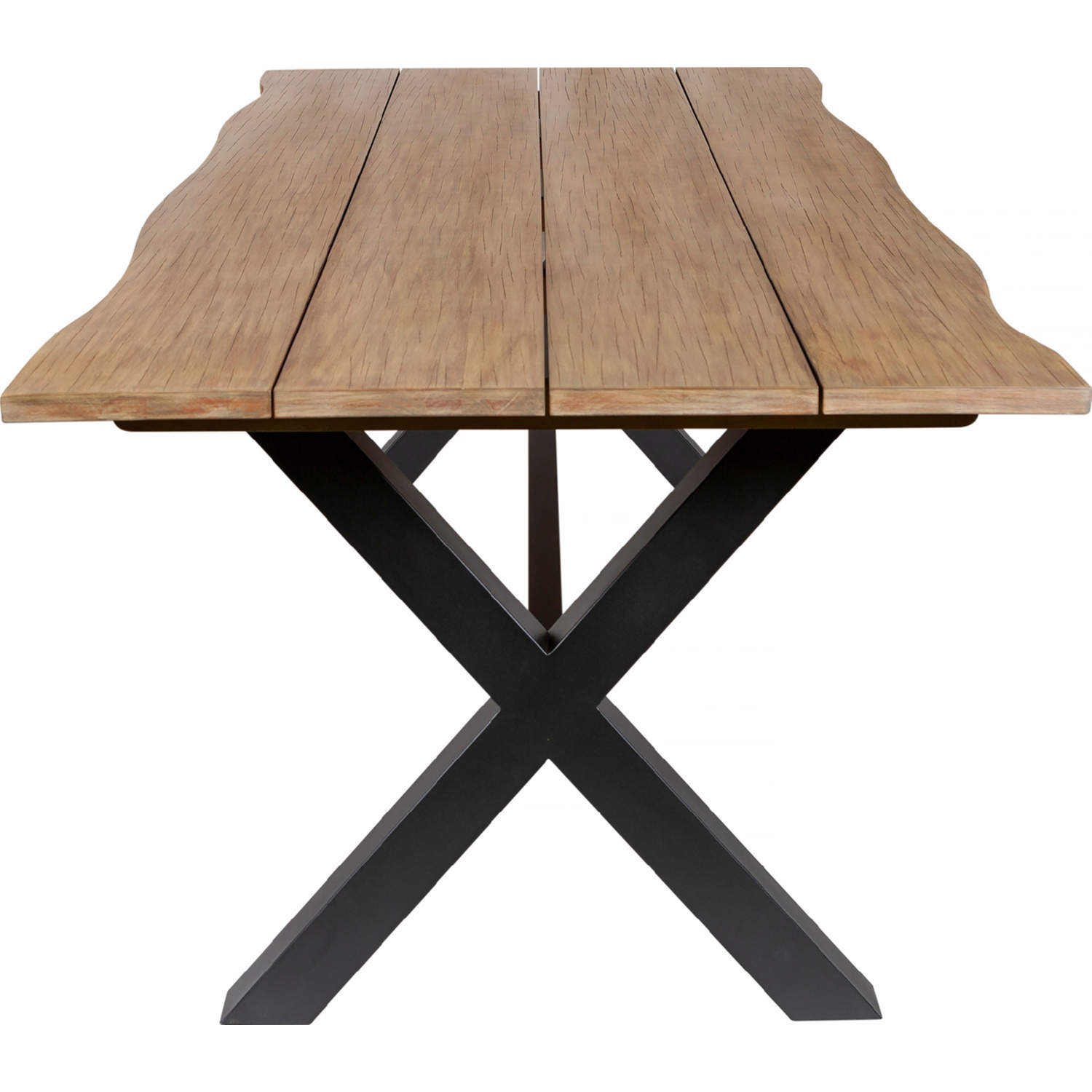 Armen Living - Glendora Light Brown Rectangle Eucalyptus Wood Outdoor Dining Table