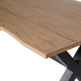 Armen Living - Glendora Light Brown Rectangle Eucalyptus Wood Outdoor Dining Table