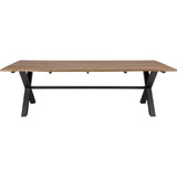 Armen Living - Glendora Light Brown Rectangle Eucalyptus Wood Outdoor Dining Table