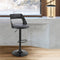 Armen Living - Itzan Adjustable Swivel Grey Faux Leather with Matte Black Base - LCITBABLGR