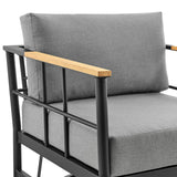 Armen Living - Veyda Outdoor Swivel Chair | LCVYSCHBLKDGRY