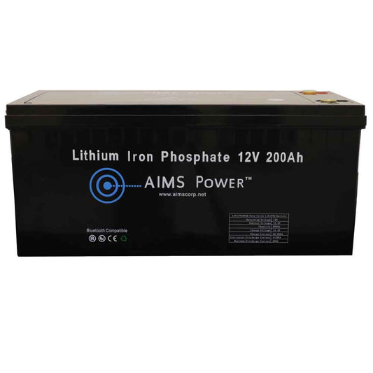 Aims Power - LiFePO4 12 volt 200 AH Lithium Battery - Bluetooth - LFP12V200B