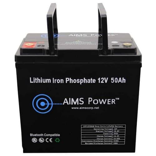 Aims Power - LiFePO4 12 volt 50 AH Lithium Battery - Bluetooth - LFP12V50AB