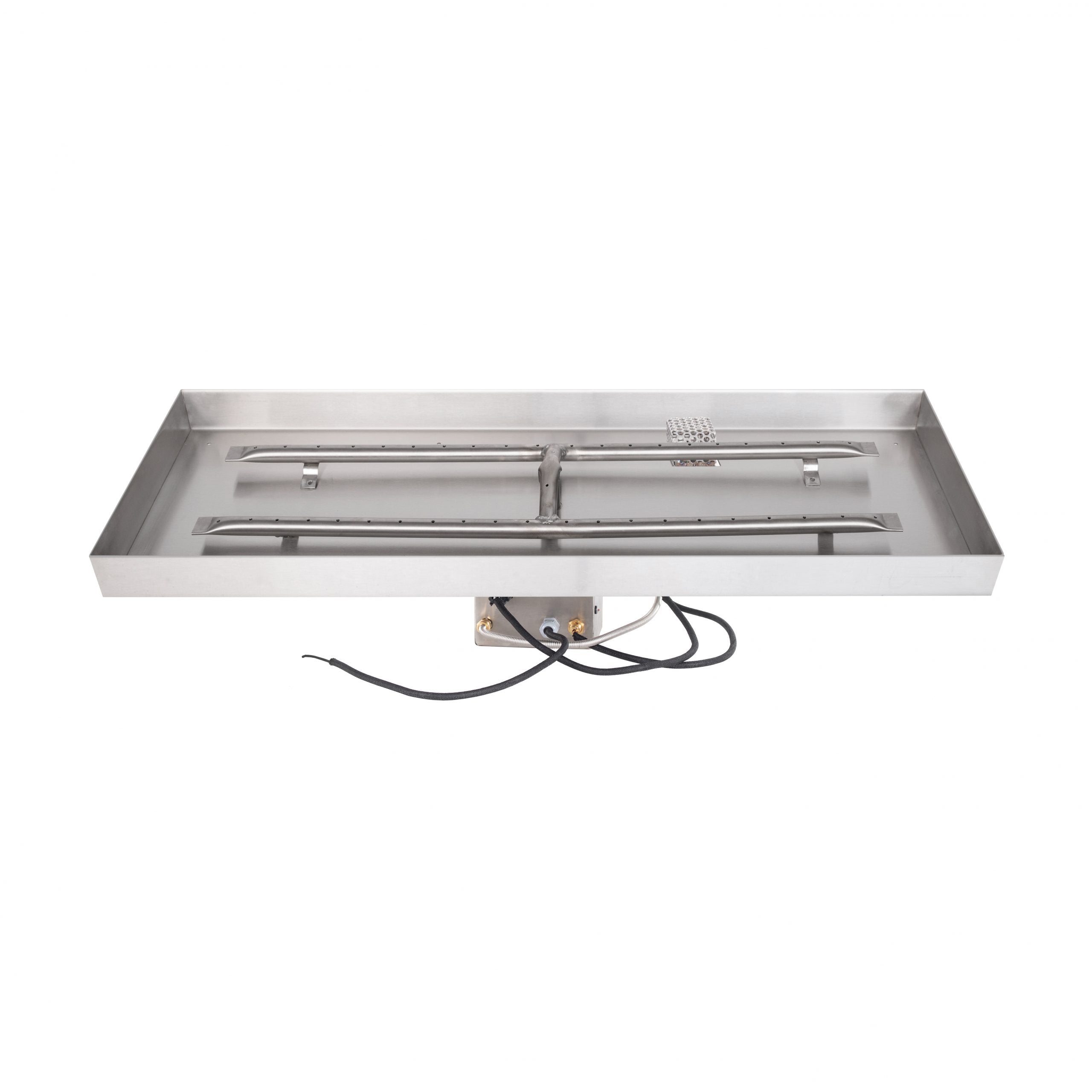 The Outdoor Plus - 72" x 12" Rectangular Lipless Drop in Pan Stainless Steel Linear Burner - OPT-LTRCT7212