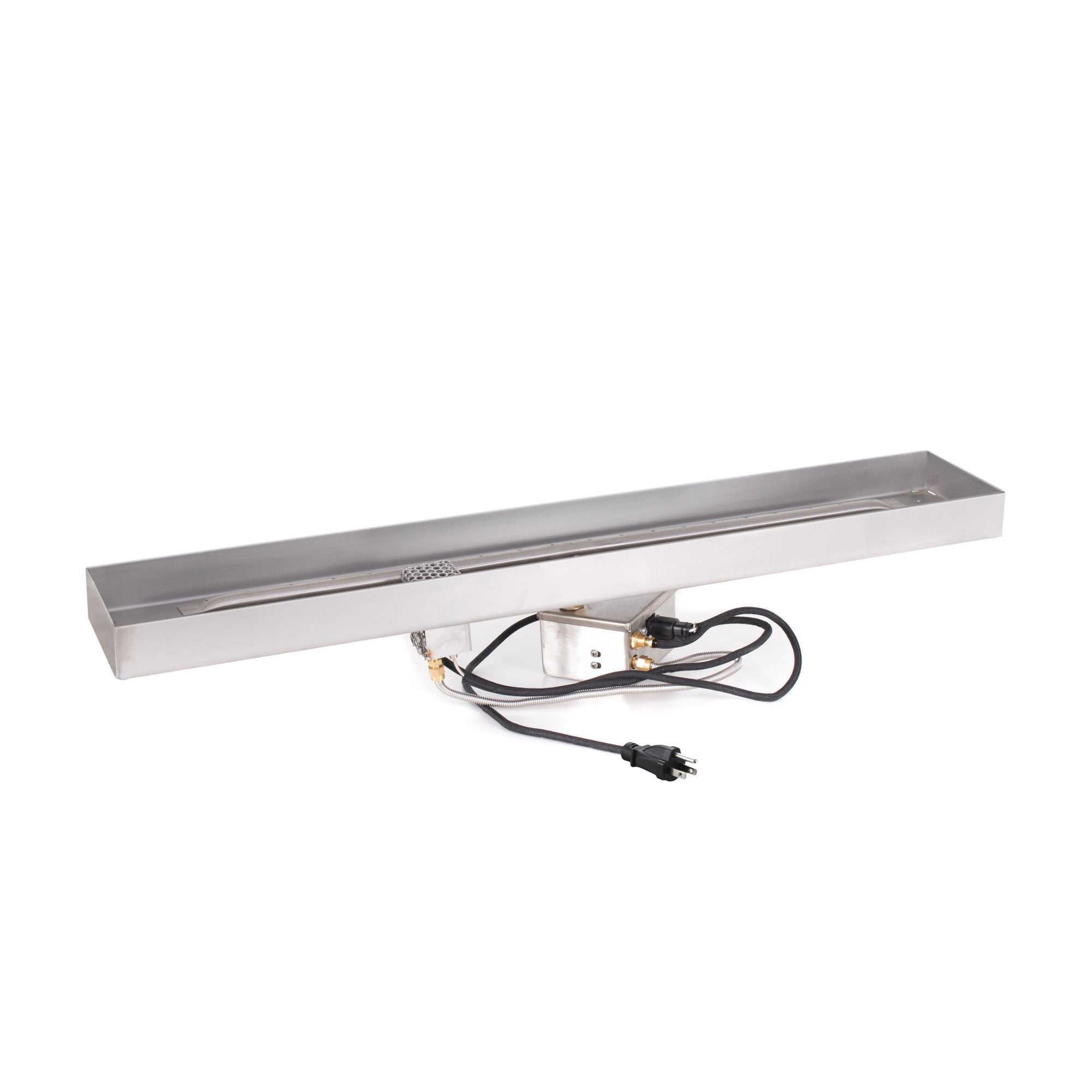 The Outdoor Plus - 36" x 6" Rectangular Lipless Drop in Pan Stainless Steel Linear Burner - OPT-LTRCT366