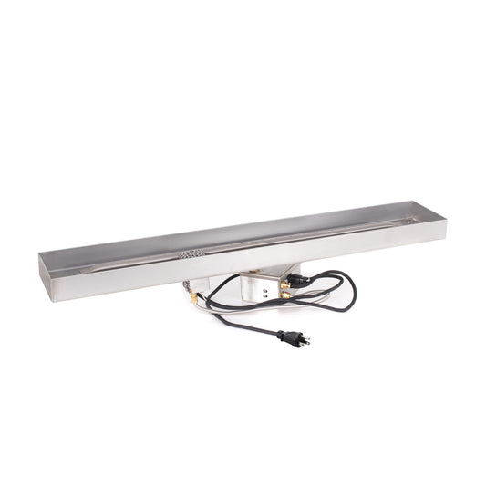 The Outdoor Plus - 24" x 6" Rectangular Lipless Drop in Pan Stainless Steel Linear Burner - OPT-LTRCT246
