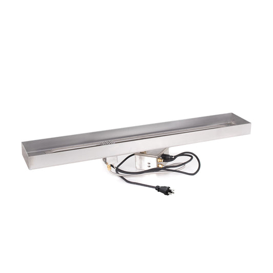 The Outdoor Plus - 60" x 6" Rectangular Lipless Drop in Pan Stainless Steel Linear Burner - OPT-LTRCT606