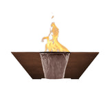 Prism Hardscapes - 29" Lombard Concrete Gas Fire & Water Bowl NG/LP, Match Light