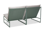 CO2 Design - Montauk 5 Piece Club Chair Set, Light Grey Cushions w/ Green Frame