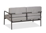 CO2 Design - Montauk 4 Piece Deep Seating Set, Light Grey Cushions w/ Dark Taupe Frame