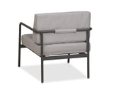 CO2 Design - Montauk 4 Piece Deep Seating Set, Light Grey Cushions w/ Dark Taupe Frame