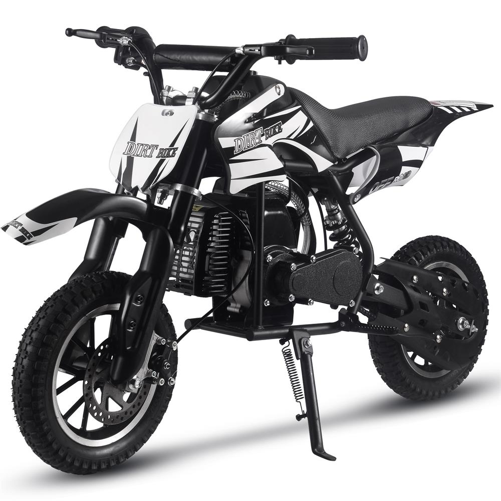 MotoTec - 50cc 2-Stroke Kids Gas Dirt Bike Black - MT-DB-01