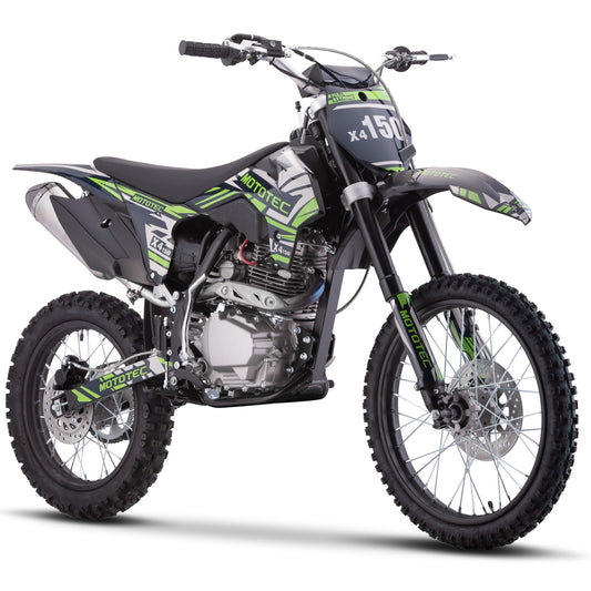 MotoTec - MotoTec X4 150cc 4-Stroke Gas Dirt Bike Black | MT-DB-X4-150cc_Black