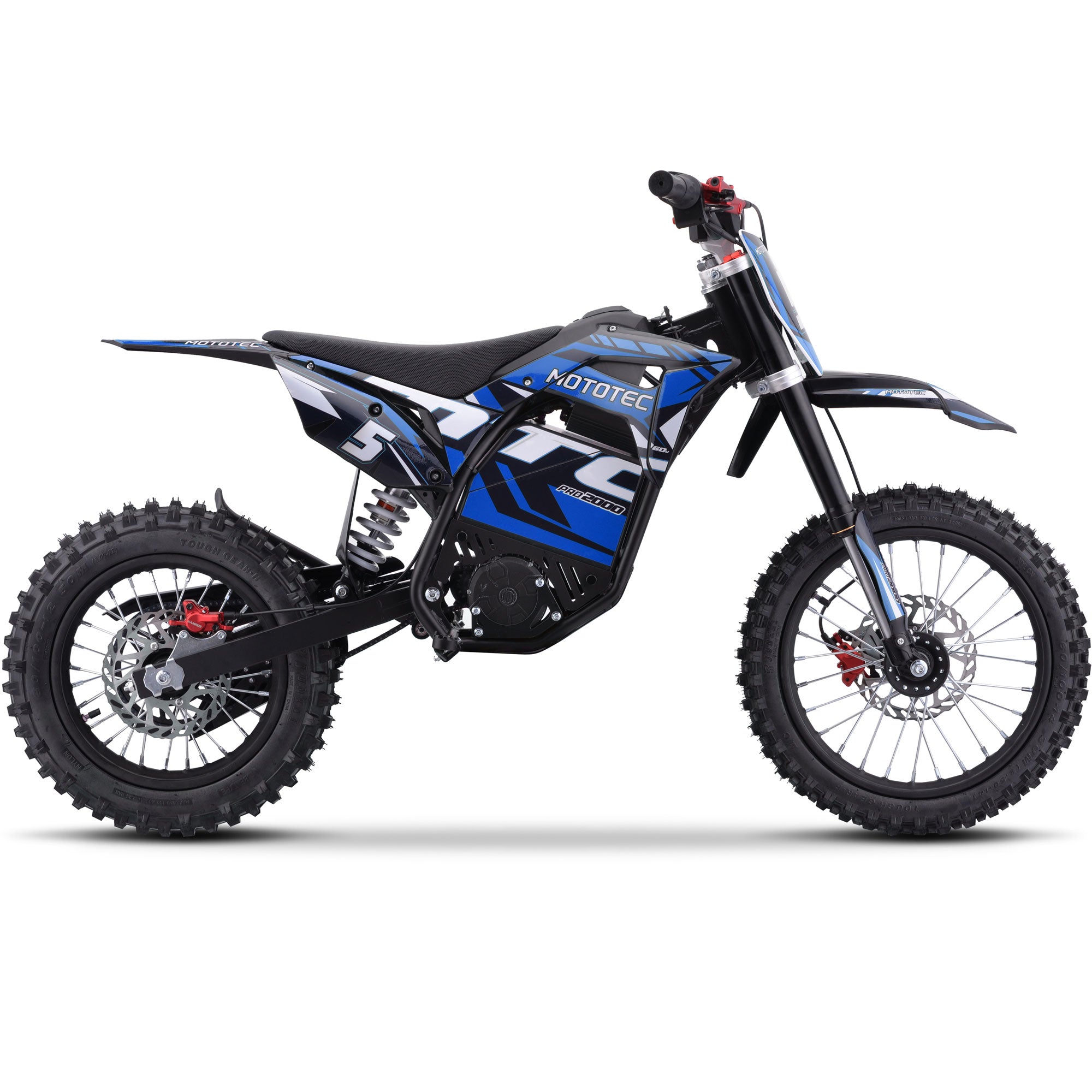 MotoTec - 60v Pro Electric Dirt Bike 2000w Lithium