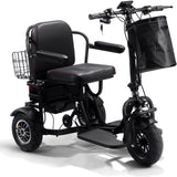 MotoTec - MotoTec Folding Mobility Electric Trike 48v 1000w Dual Motor Lithium Black | FOLD-TRK-1000