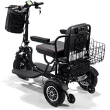 MotoTec - MotoTec Folding Mobility Electric Trike 48v 1000w Dual Motor Lithium Black | FOLD-TRK-1000