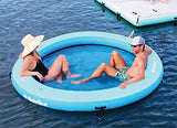 Solstice Watersports - 8' Dropstitch Inflatable Dock - Circular Mesh Dock (Hangout Ring)