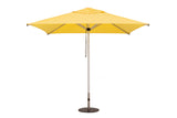 Woodline - 8’ Square Pulley Lift Umbrella, Aluminum/Stainless Steel - Mistral, Inox - MI25SA